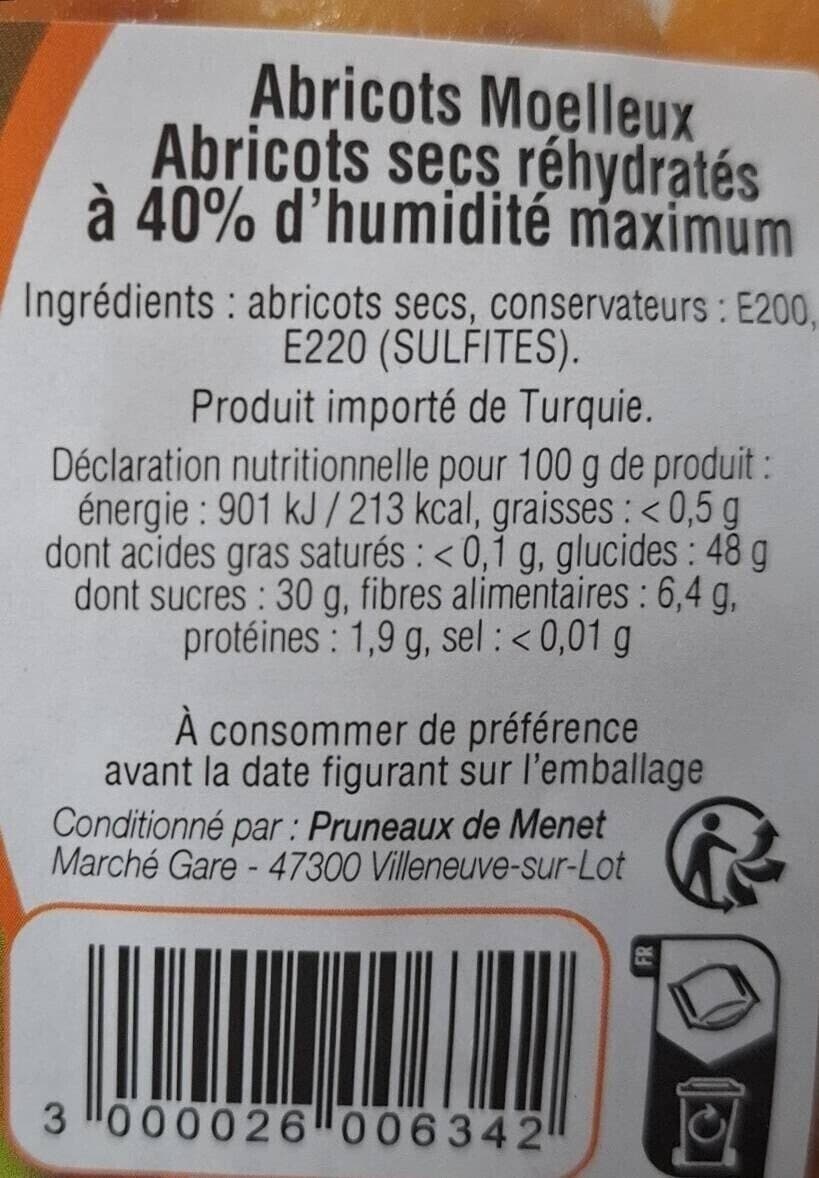 Fruit Mouelleux Abricot moelleux/ abricots sec réhydratés packshot