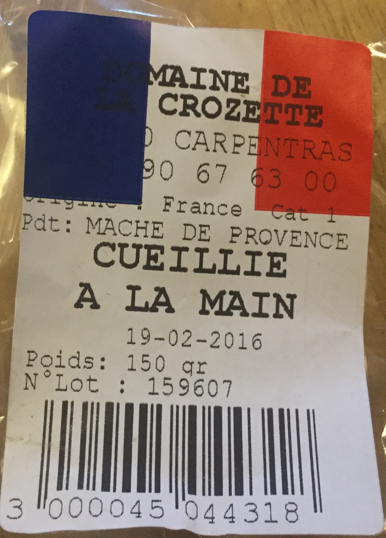 Sans marque Mache de Provence cueillie à la main packshot