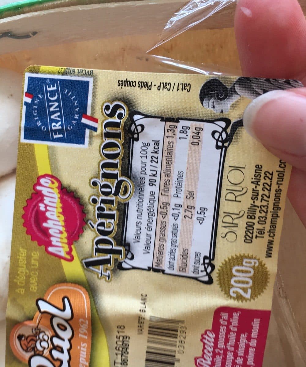 Open Food Facts Champignon packshot
