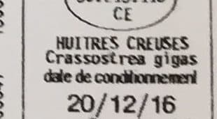Carrefour Huîtres fines de pleine-mer Normandie Ouest (+1 gratuit) packshot