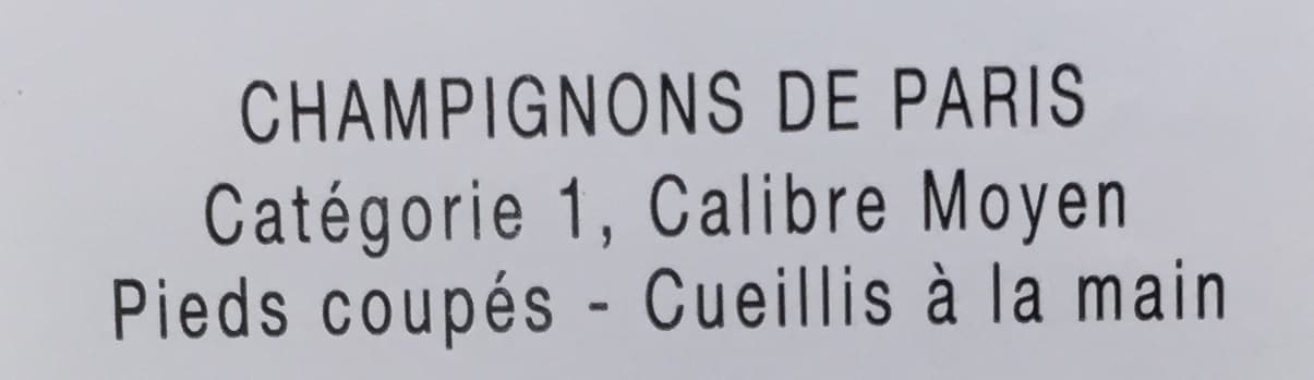 Ferme de la Gontière Champignons de Paris packshot