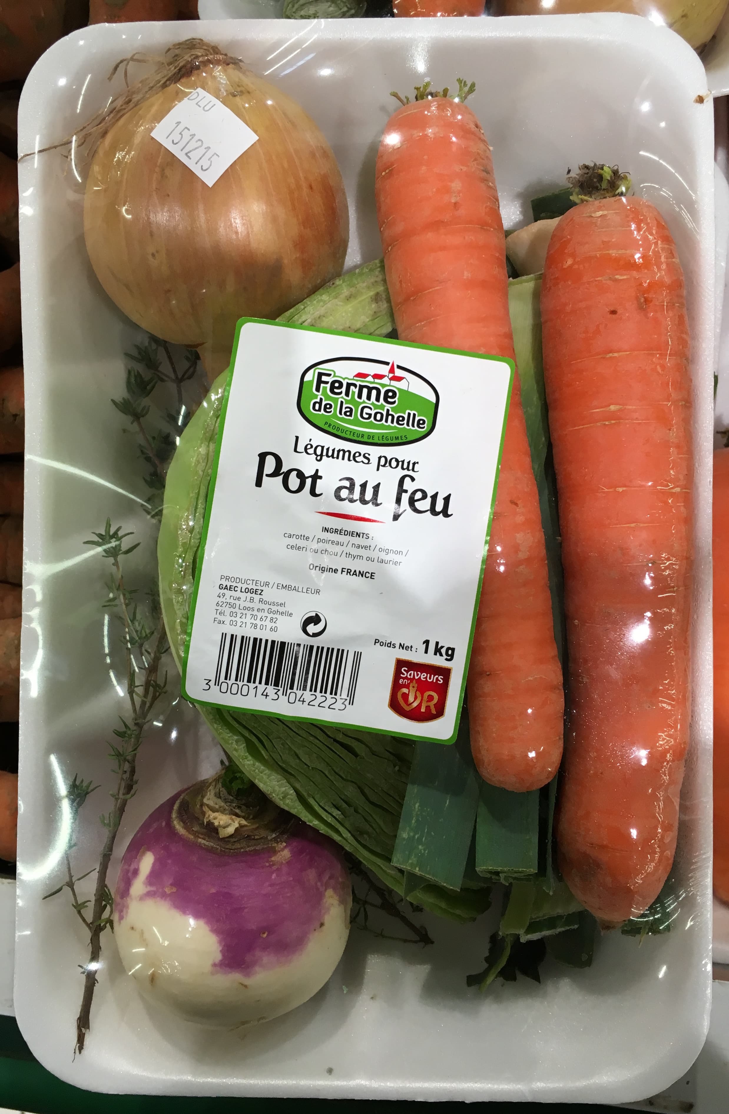 Ferme de la Gohelle Légumes pour Pot au feu packshot