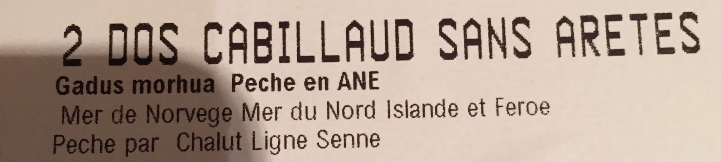 Leclerc Dos de Cabillaud packshot