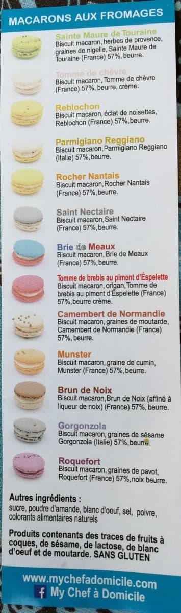 Open Food Facts Macarons au fromage packshot