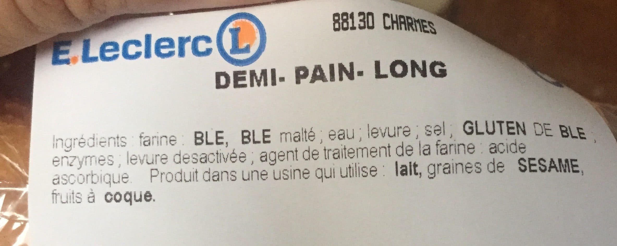 E.Leclerc Demi pain long packshot
