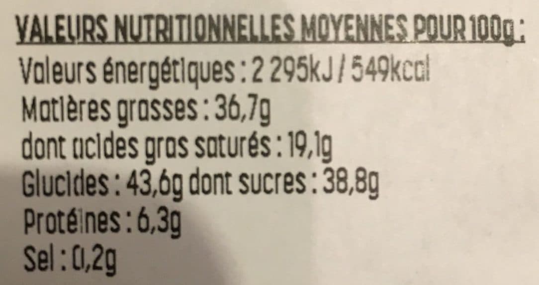 Réauté Tuiles noisettes caramel packshot