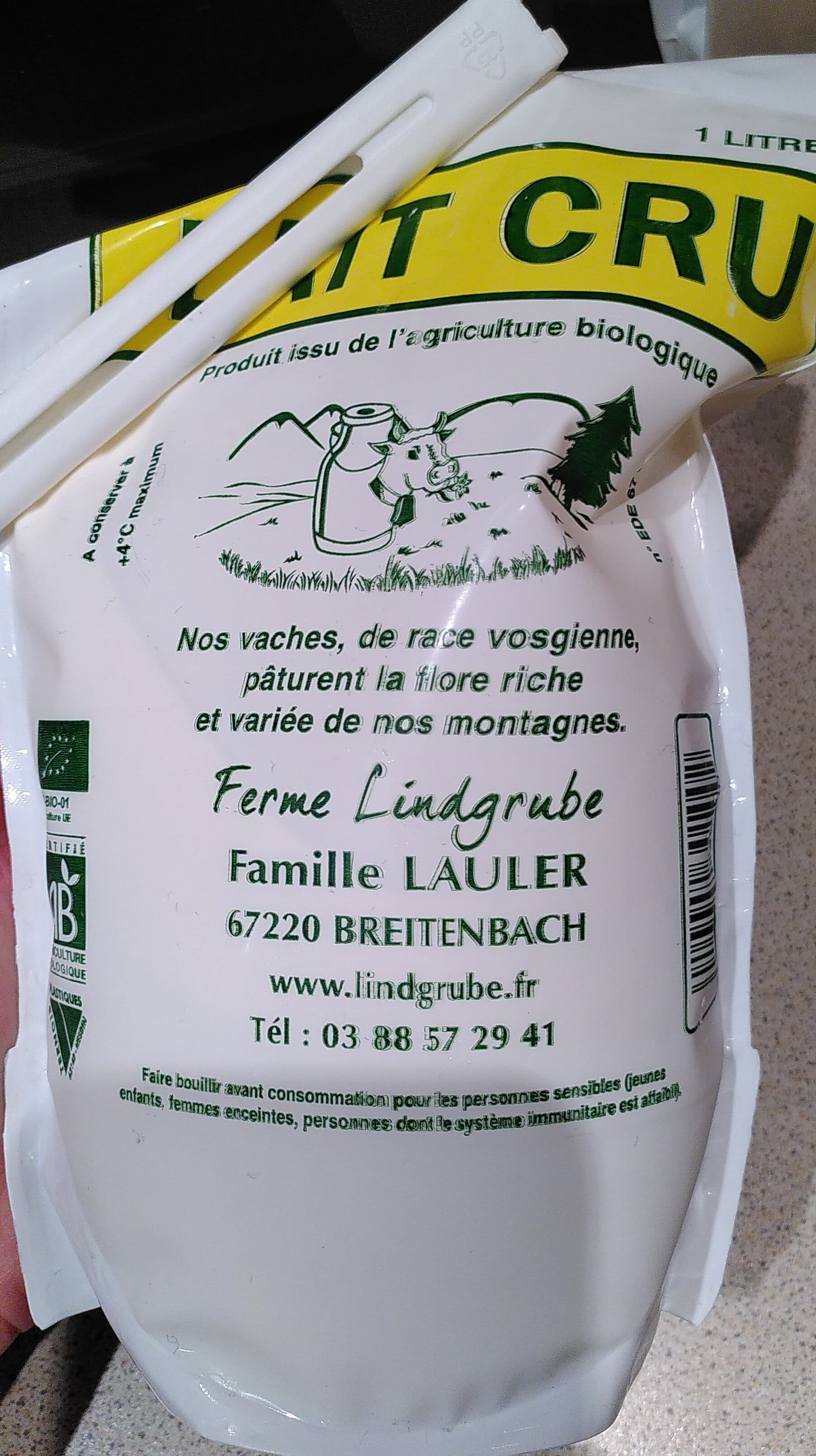 Open Food Facts Lait cru packshot