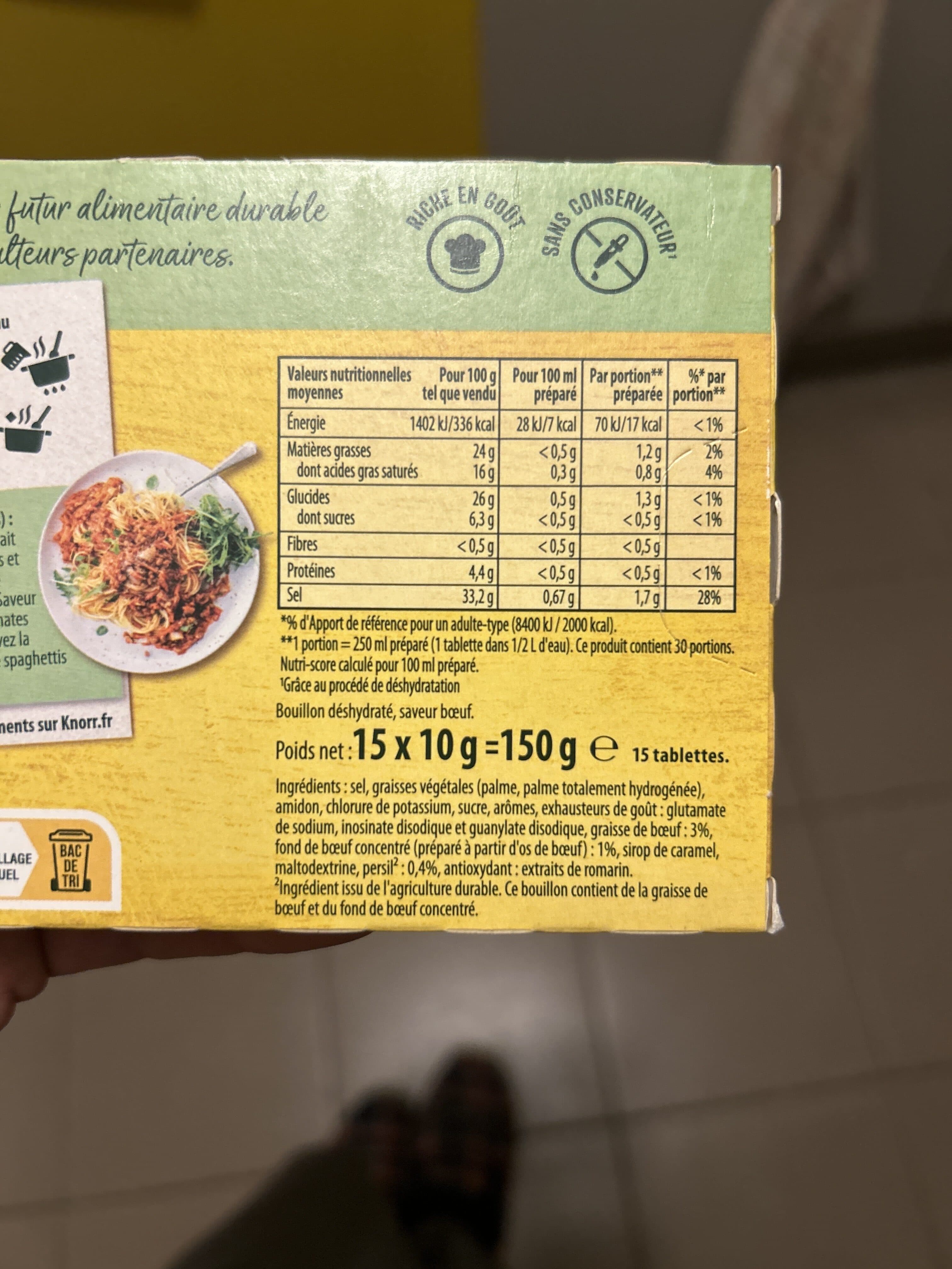Knorr Knorr Bouillon Cube Bœuf 15 Cubes packshot