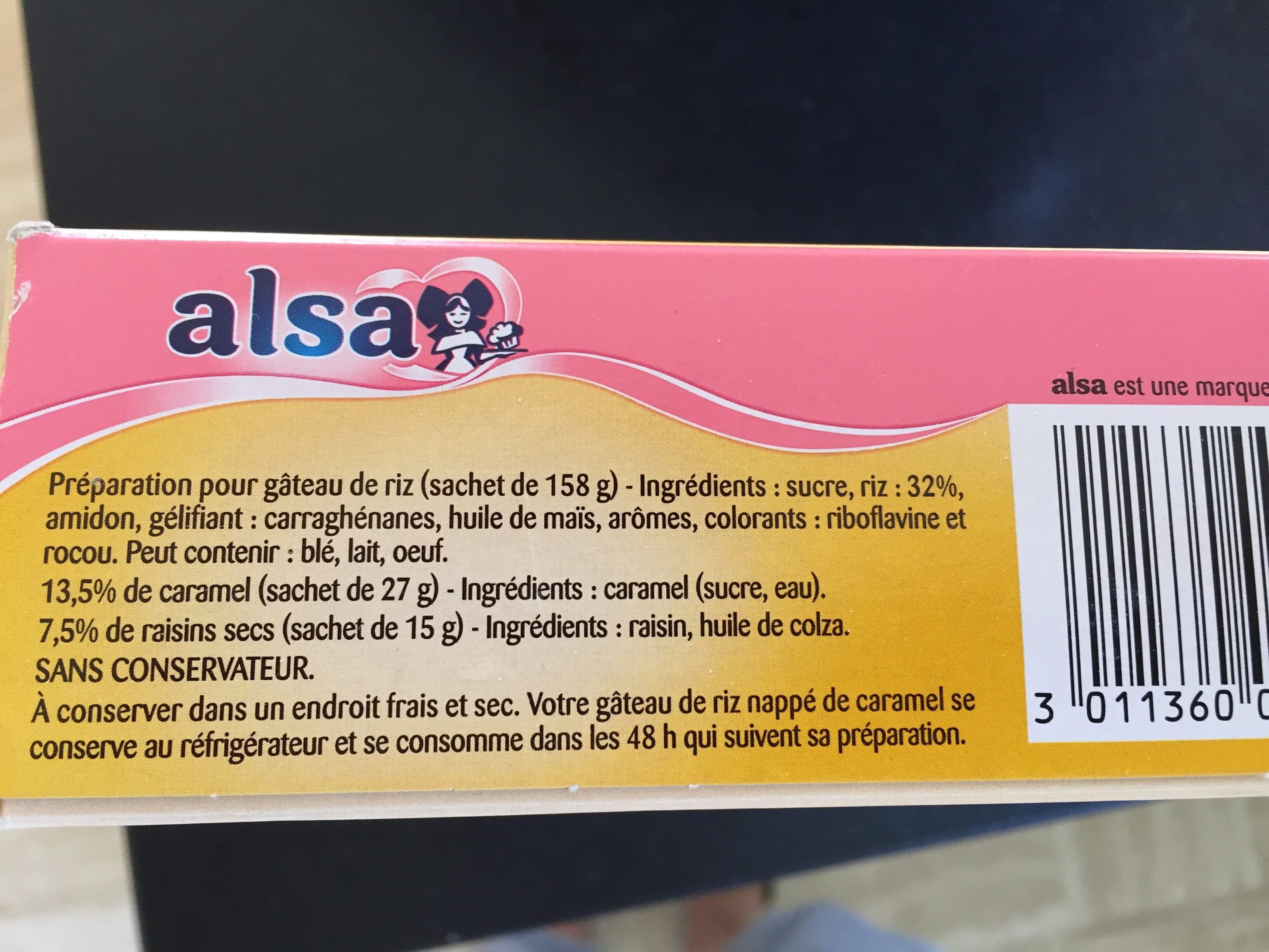 alsa Gâteau de Riz nappé de caramel packshot