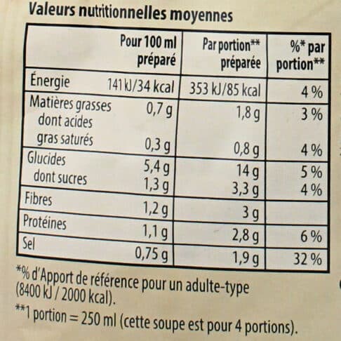 Knorr Knorr Soupe Déshydratée Passée aux 9 Légumes 4 Portions packshot