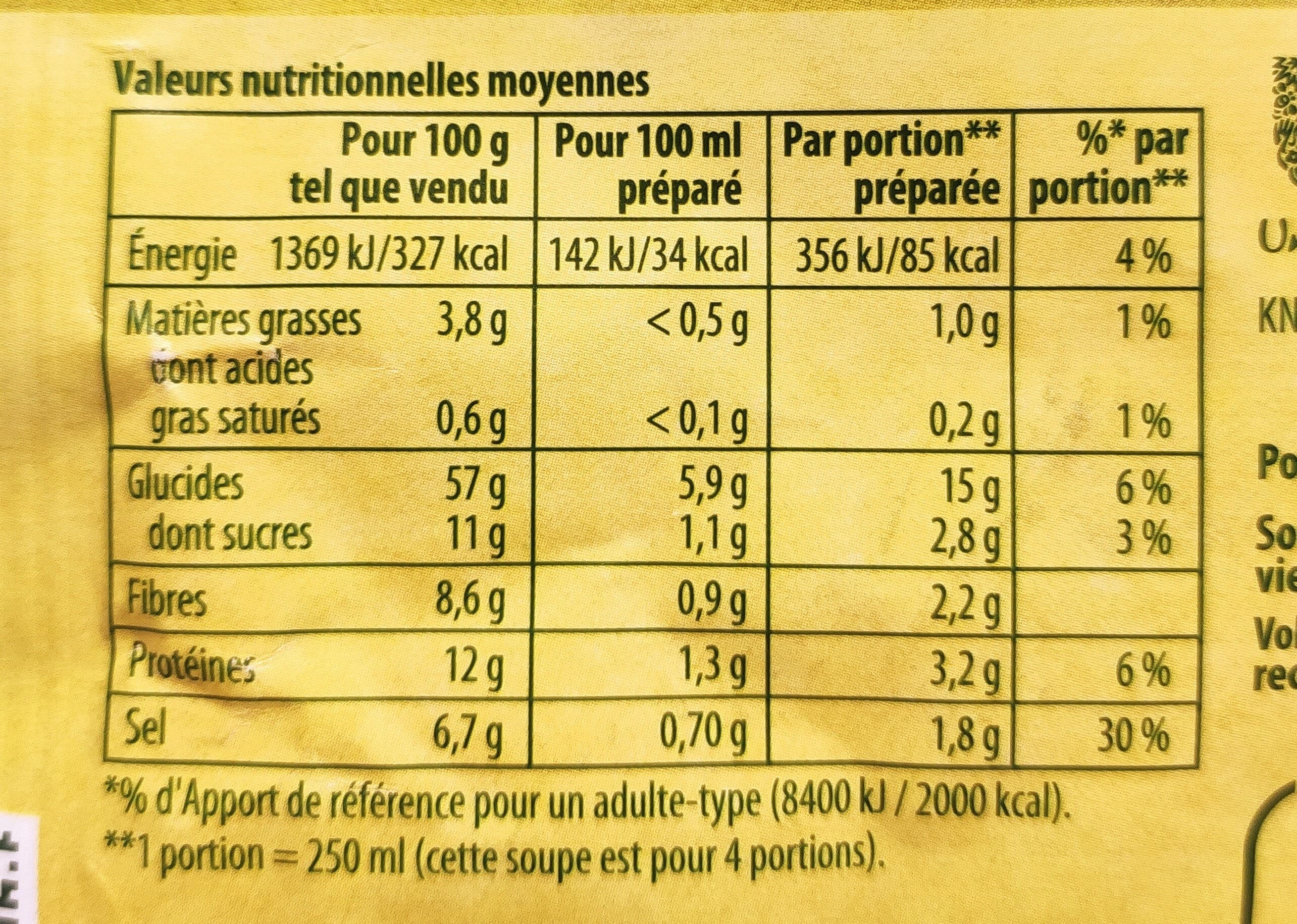 Knorr Knorr Soupe Minestrone à l'Huile d'Olive 104g 4 Portions packshot