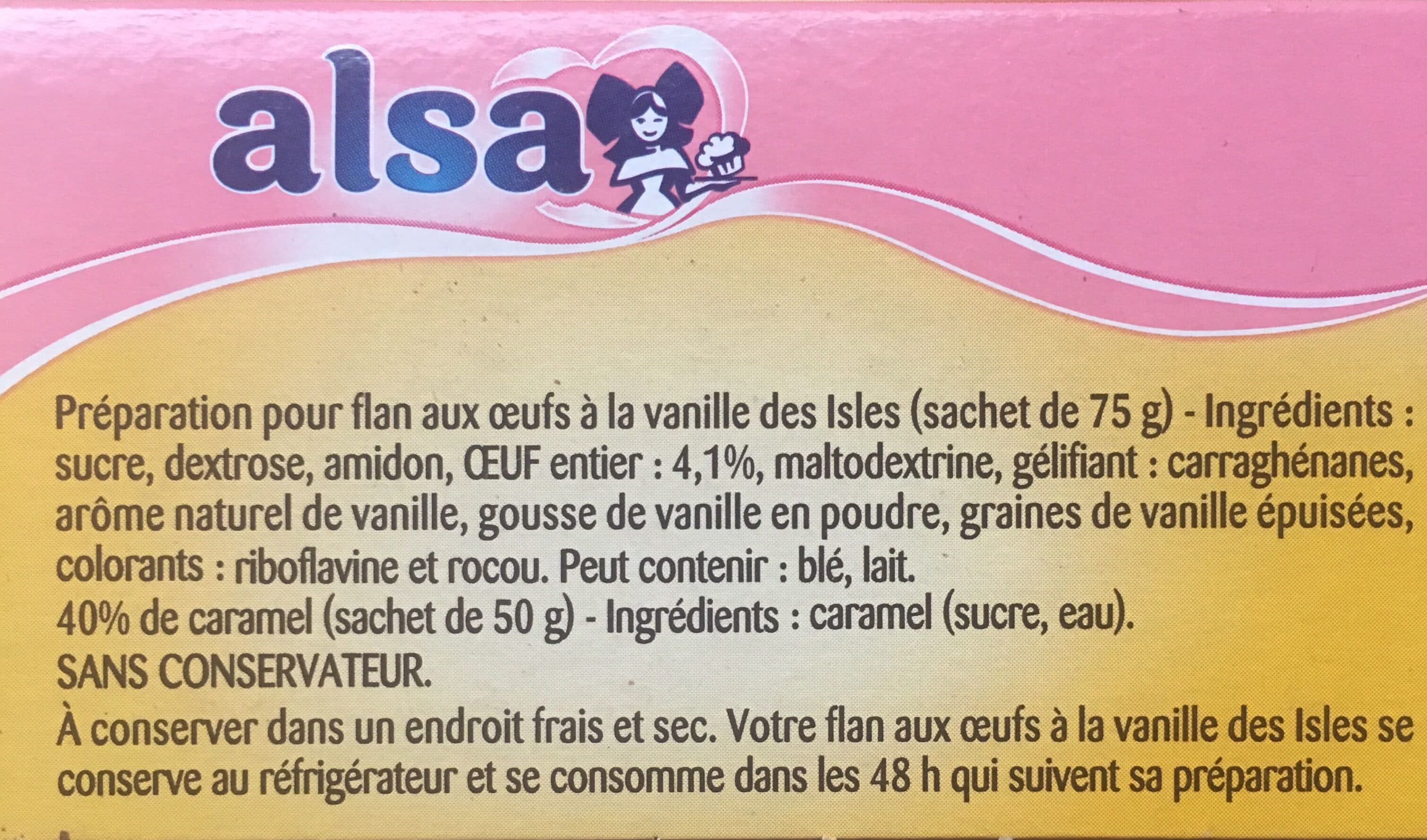 Alsa Flan aux œufs à la vanille des îles packshot