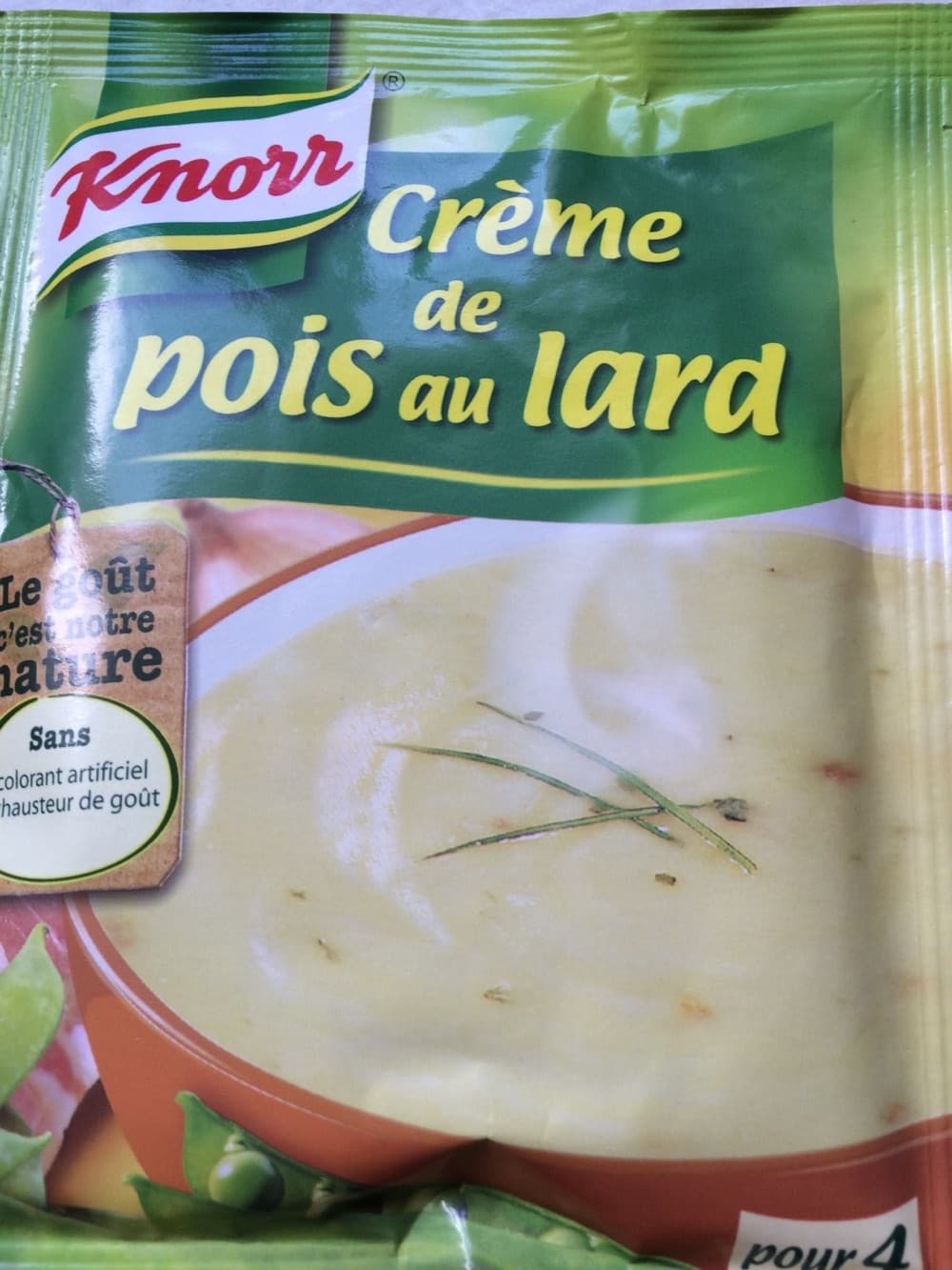 Knorr Crème pois au lard packshot