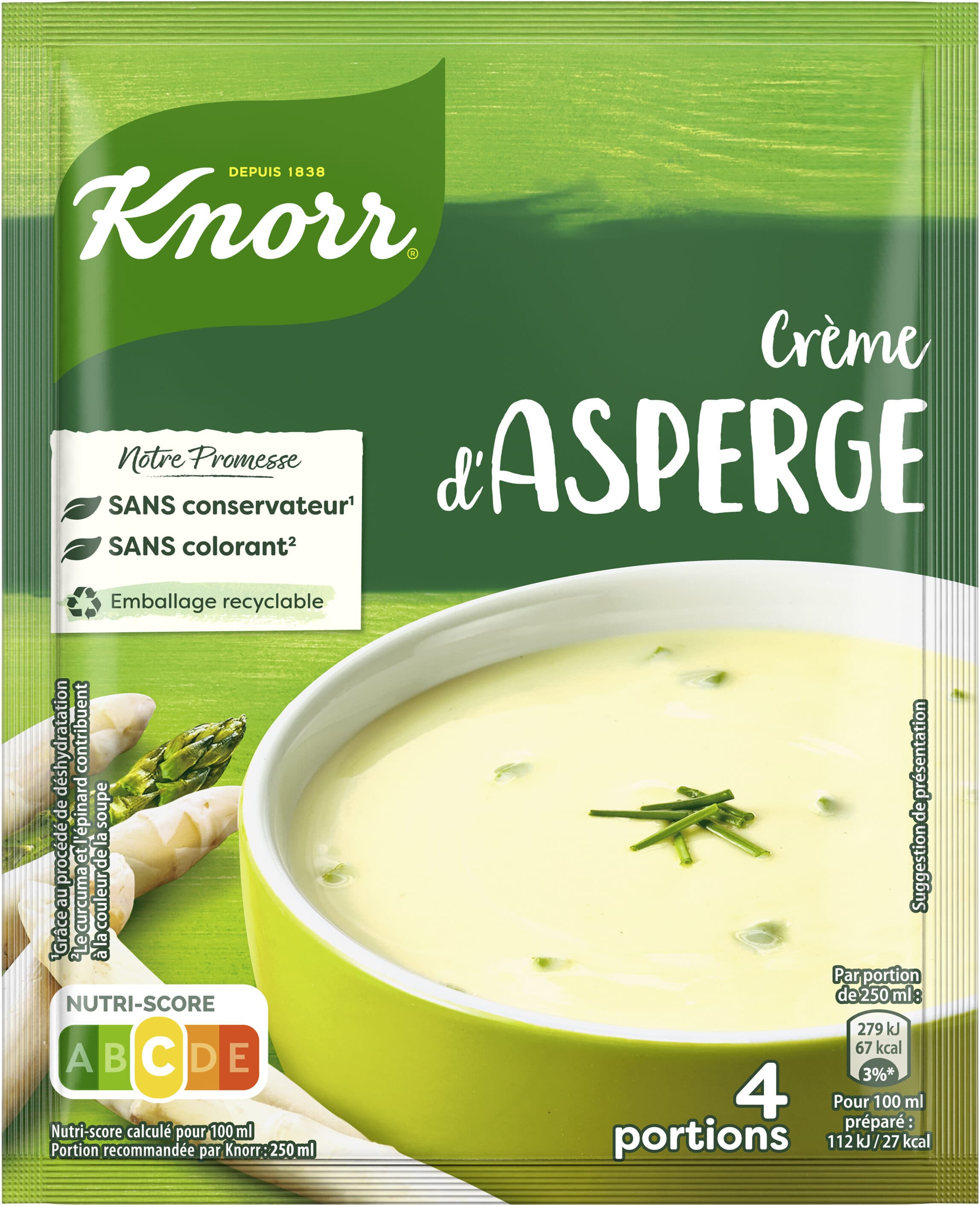 Knorr Knorr Soupe Déshydratée Crème d'Asperge 70g packshot