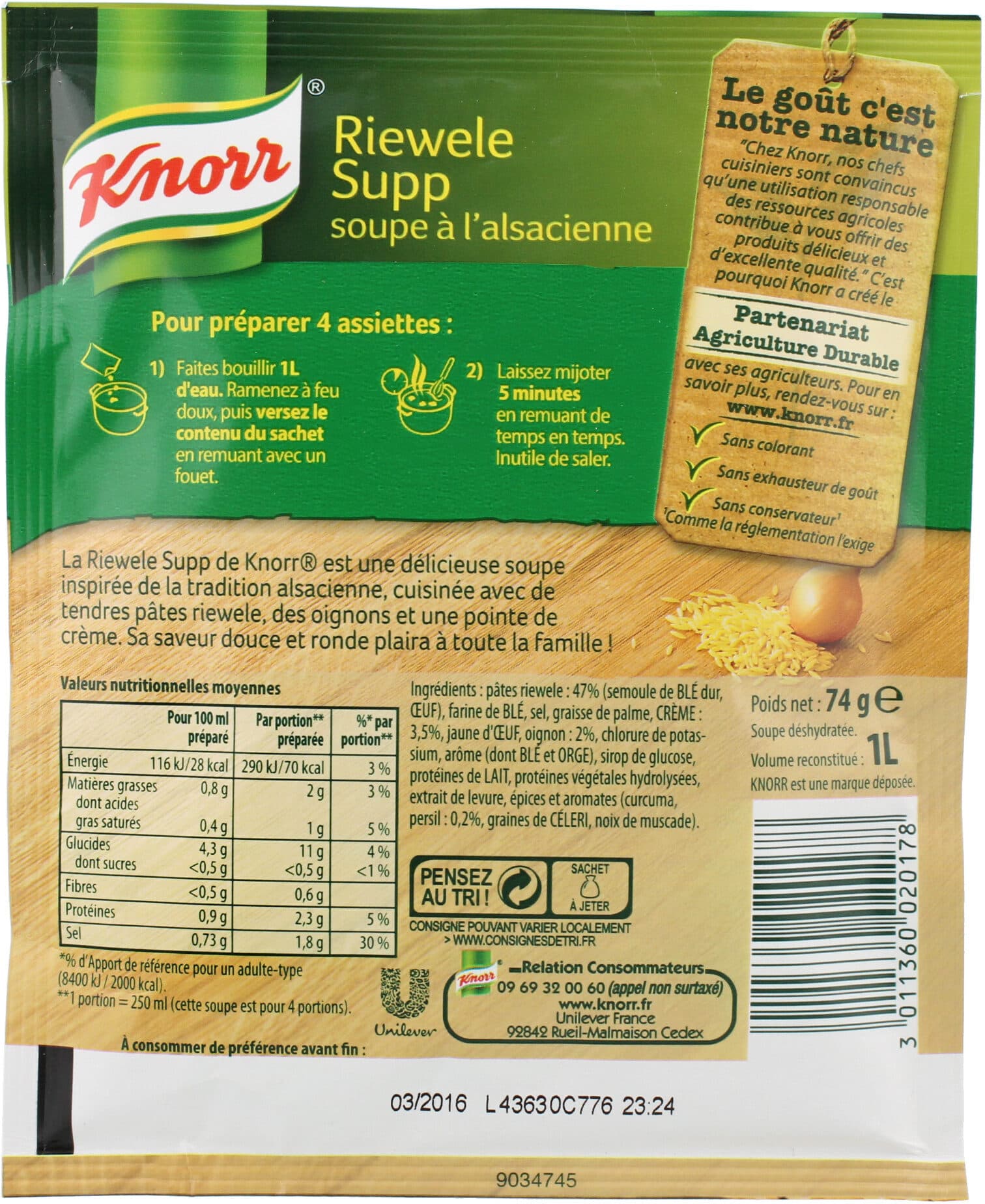 Knorr Soupe À L'Alsacienne Riewele packshot