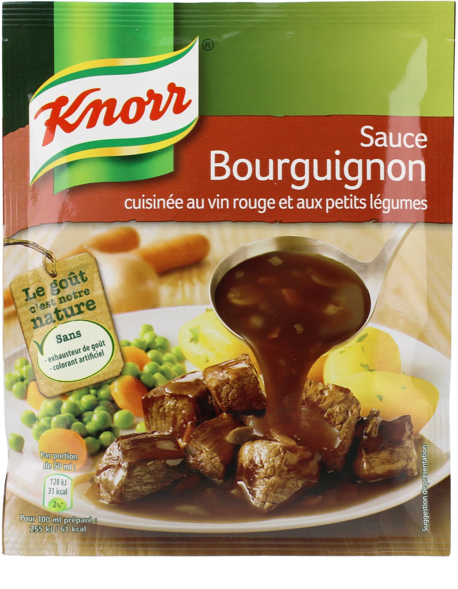 Knorr Knorr Sauce Déshydratée Bourguignon au Vin Rouge et Petits Légumes 33g packshot