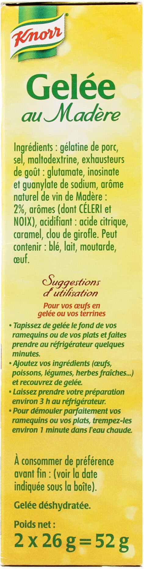 Knorr Knorr Gelée Madère 2 Sachets 52g packshot
