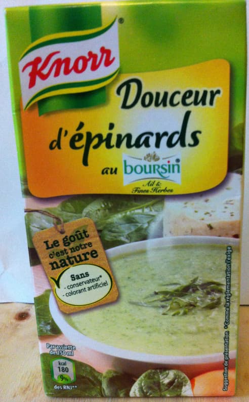 knorr Douceurs d'épinards au boursin packshot