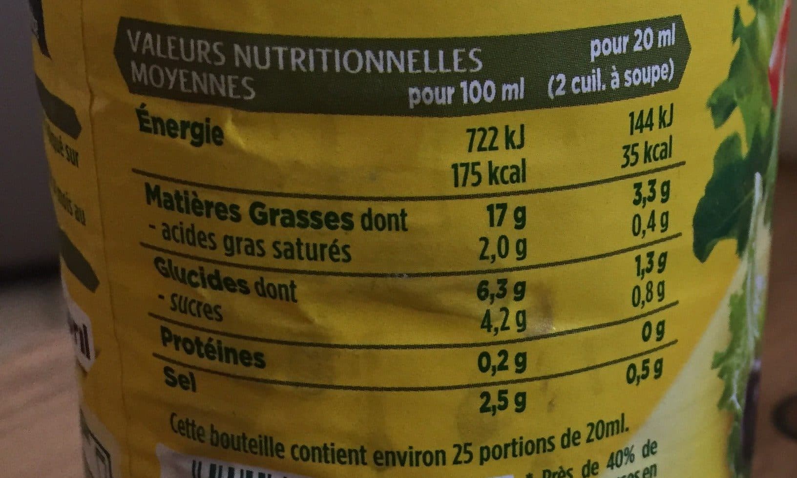 Lesieur Sauce salade - Huile d'olive et citron légère packshot