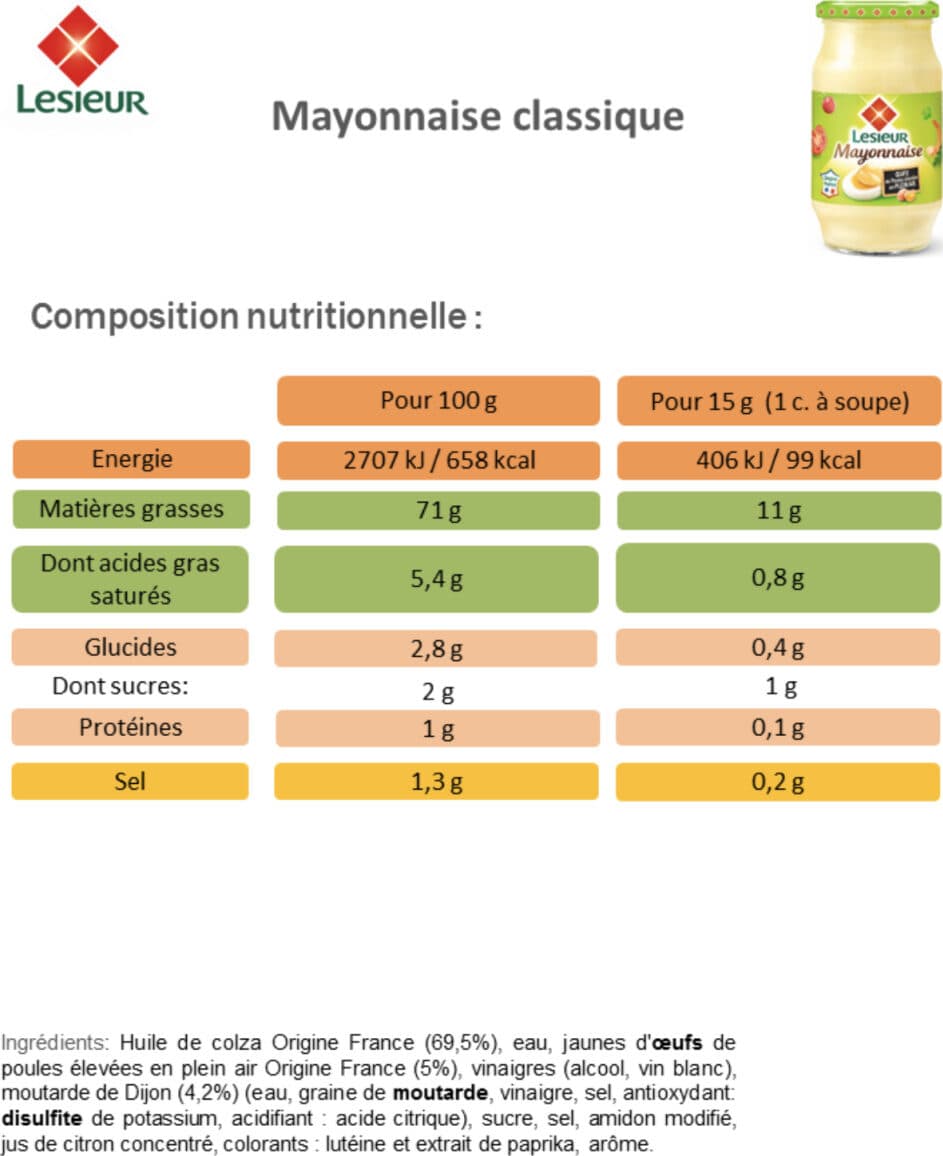 Lesieur Mayonnaise classique packshot