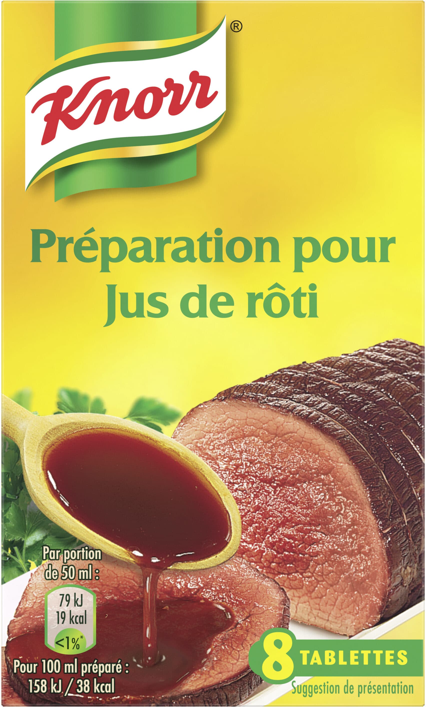 Knorr Knorr Préparation pour Jus de Rôti 8 Tablettes 72g packshot