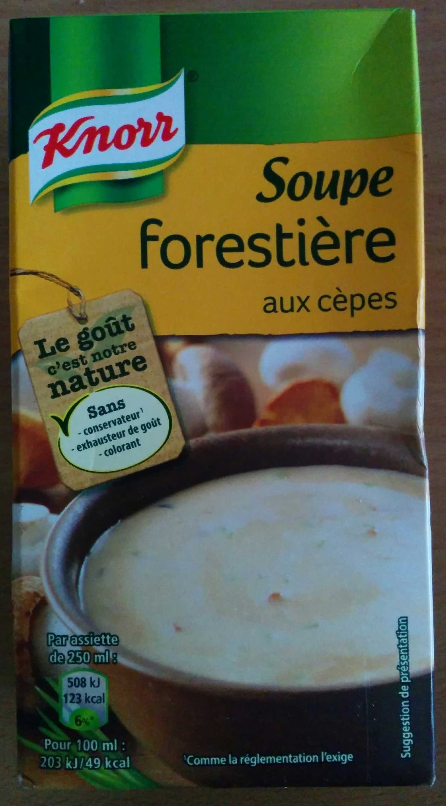 Knorr Soupe forestière aux cèpes packshot