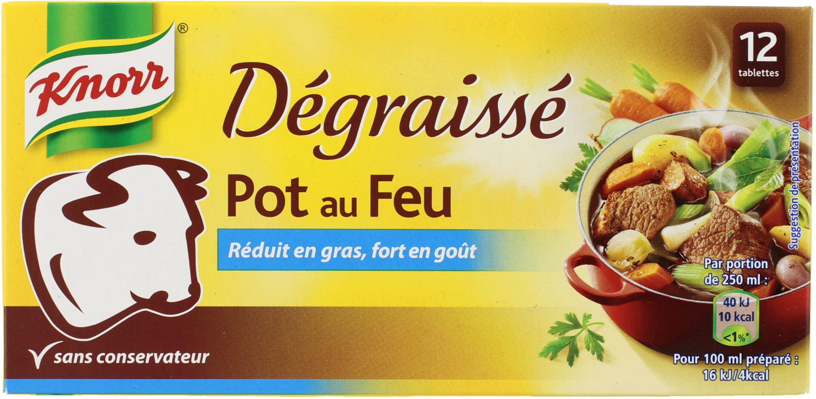Knorr Knorr Bouillon Cubes Pot-au-Feu Dégraissé 12 Cubes packshot