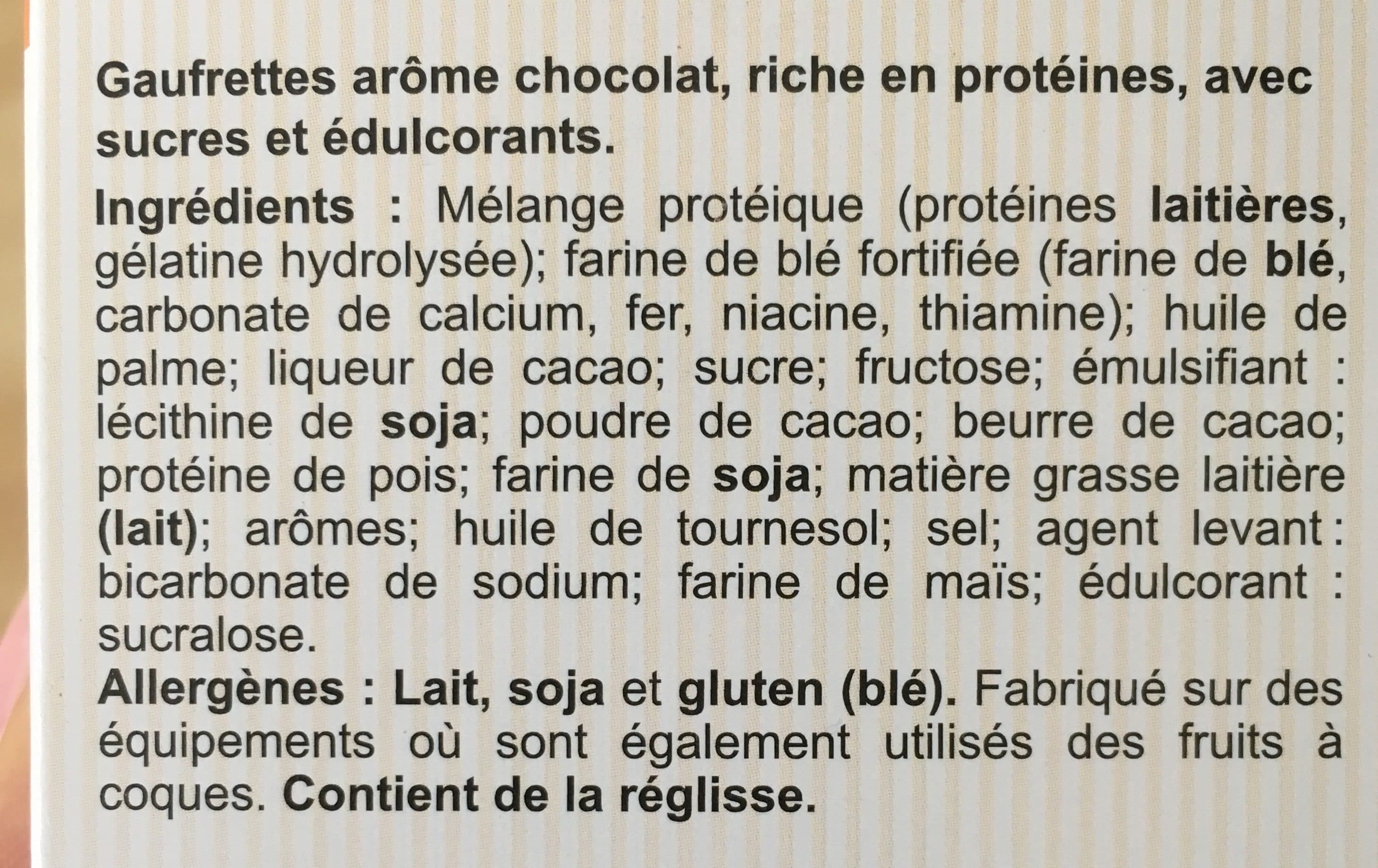 Snackfit Gaufrettes chocolat packshot