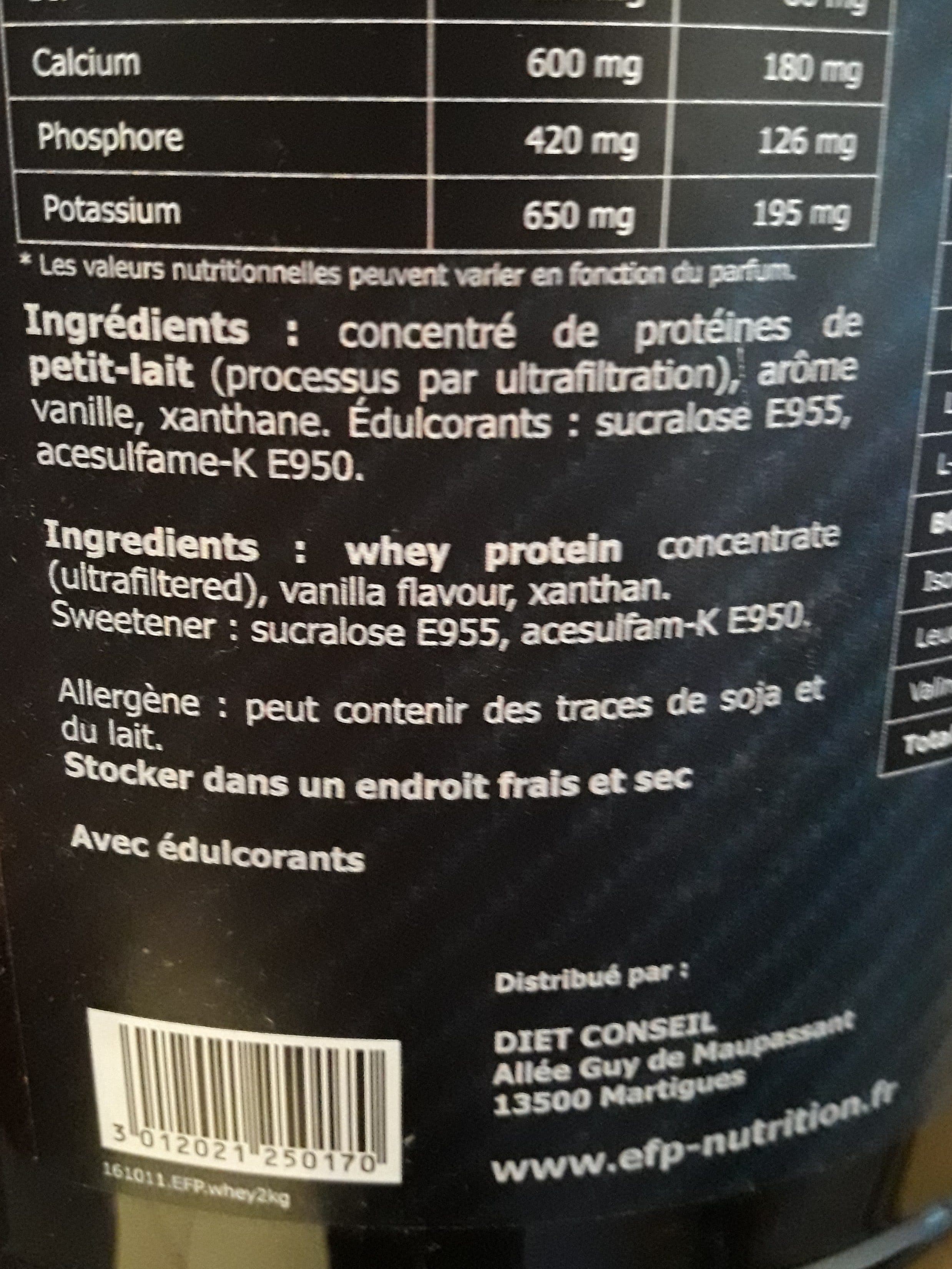 EFP nutrition 100% WHEY packshot