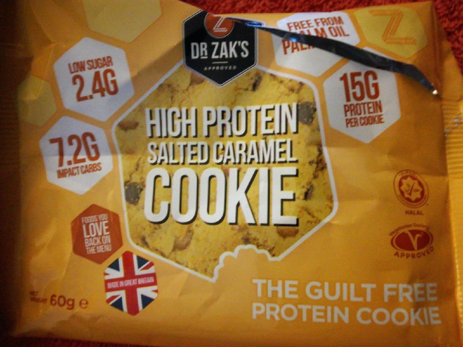 Open Food Facts High protein salted caramel cookie packshot