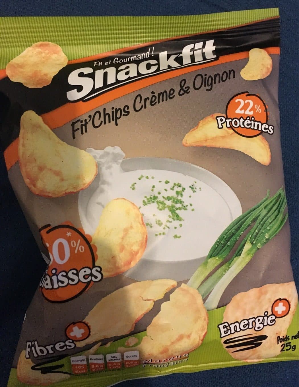Snackfit Chips creme oignon packshot