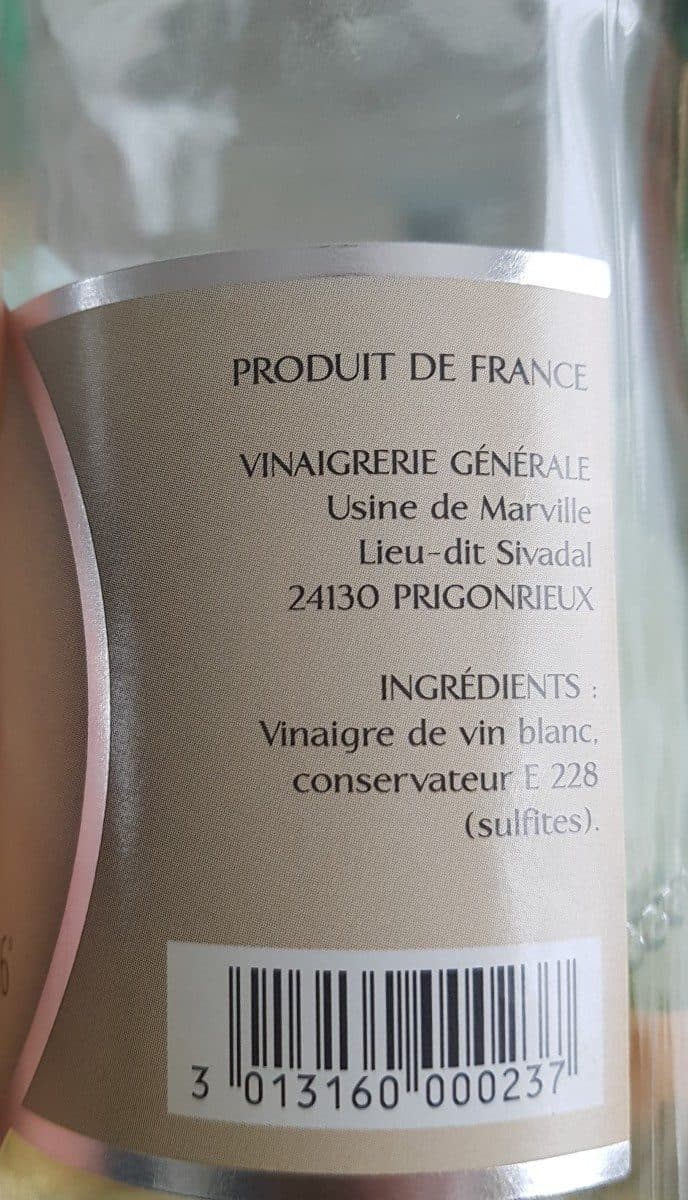 Tête Noire Vinaigre de Vin Blanc du Sud-Ouest packshot