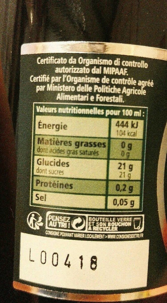 Open Food Facts Vinaigre basalmique de Modène packshot