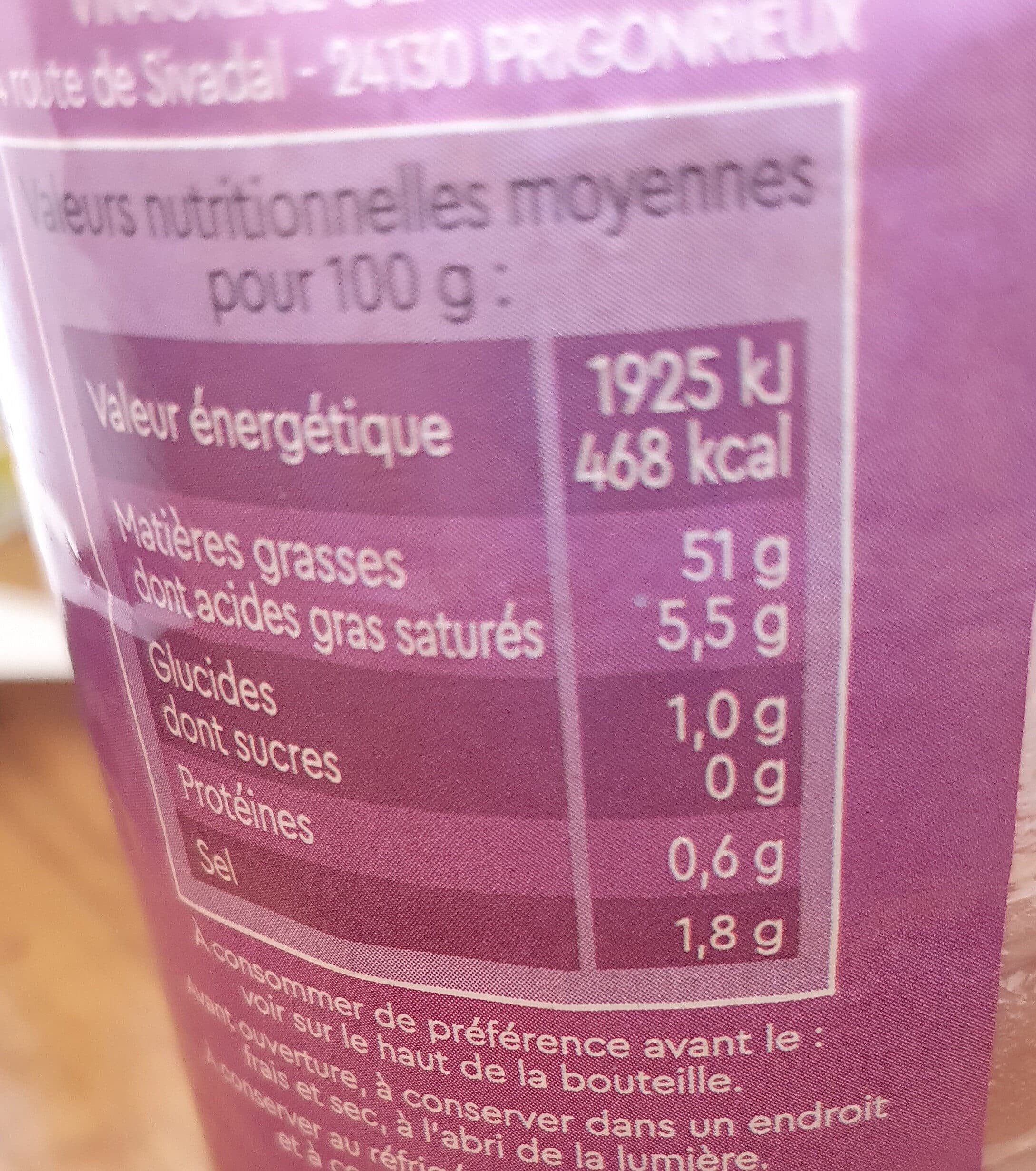 Tête Noire Sauce Vinaigrette à l'ail packshot