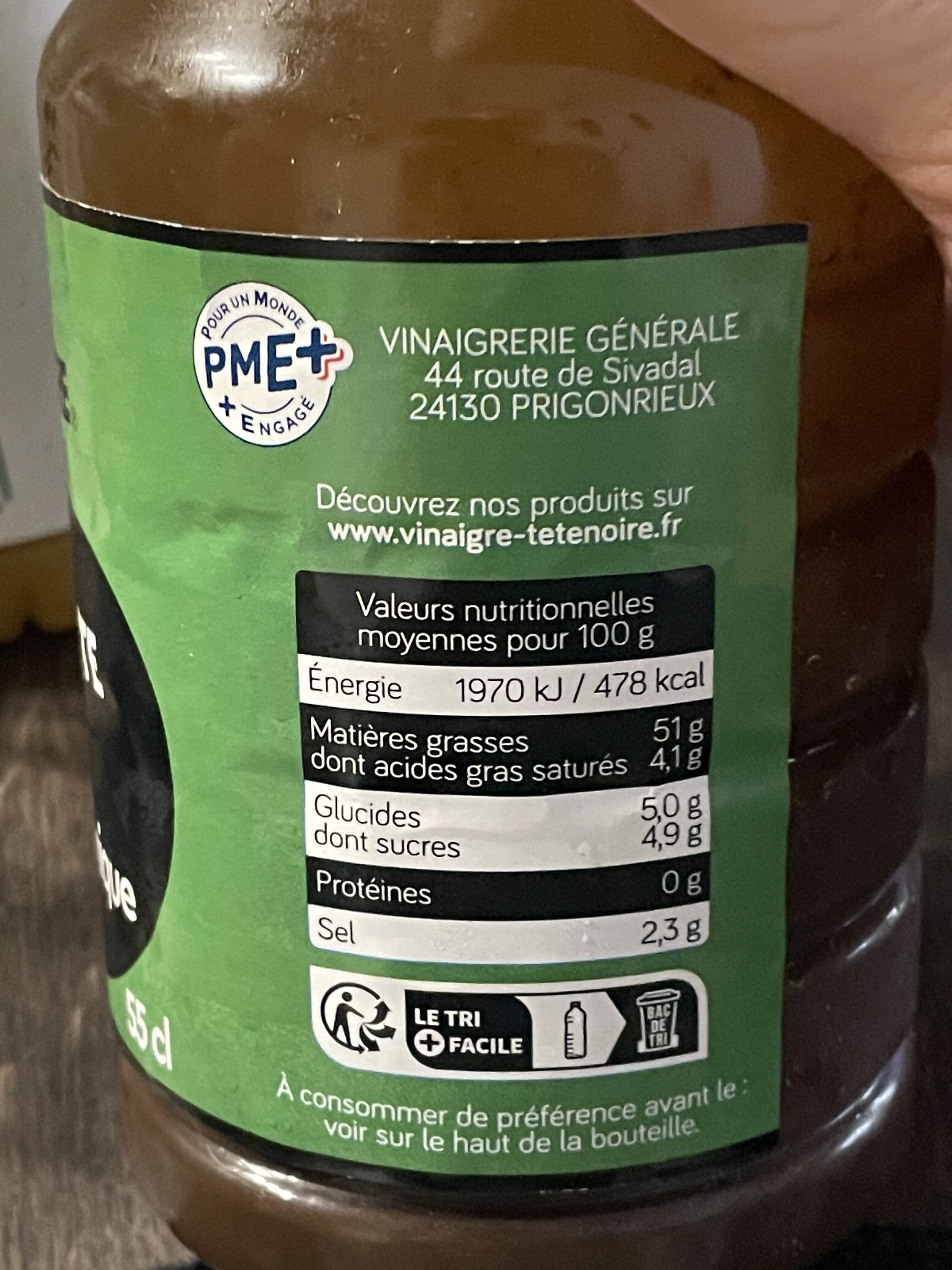 Tete noire Sauce vinaigrette balsamique packshot