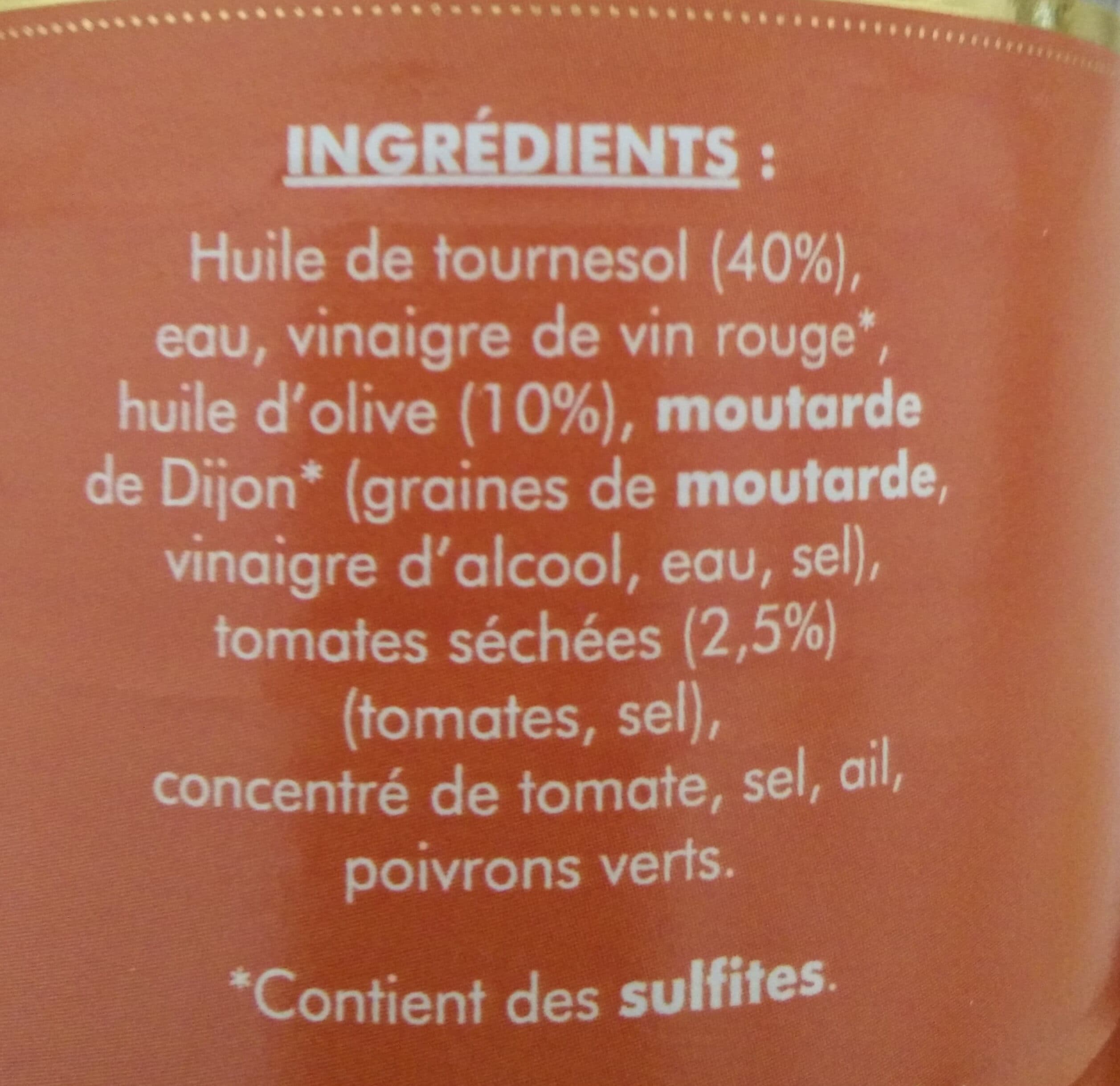 Tête Noire Vinaigrettes aux Tomates Séchées packshot