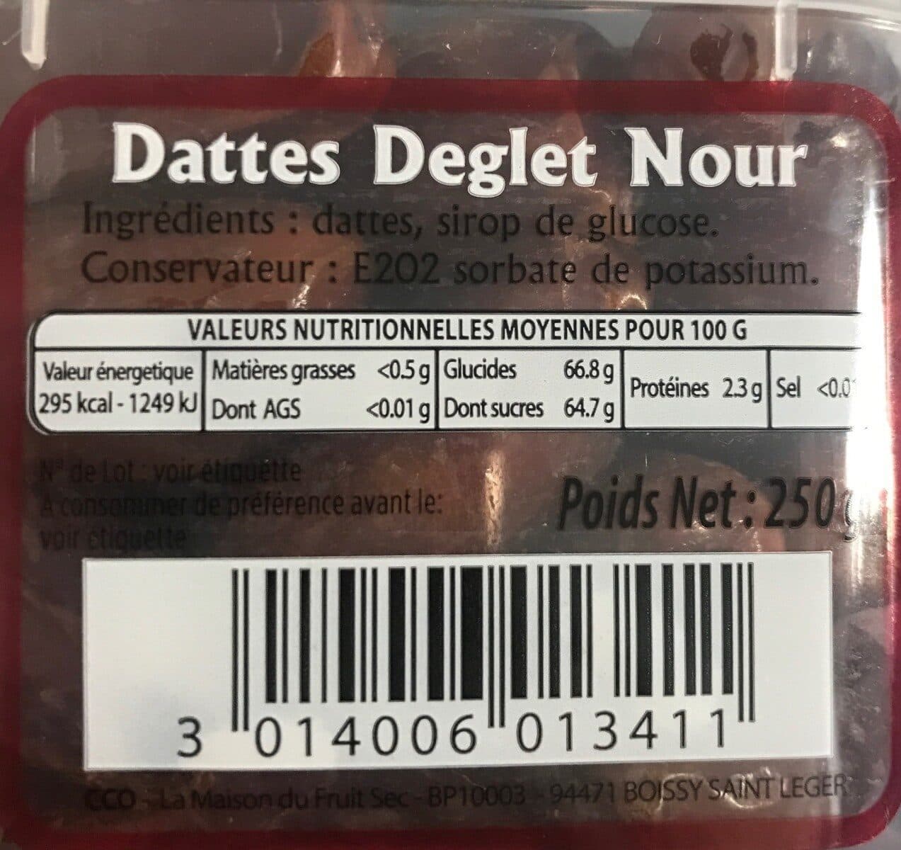 Open Food Facts Dattes Deglet Nour packshot