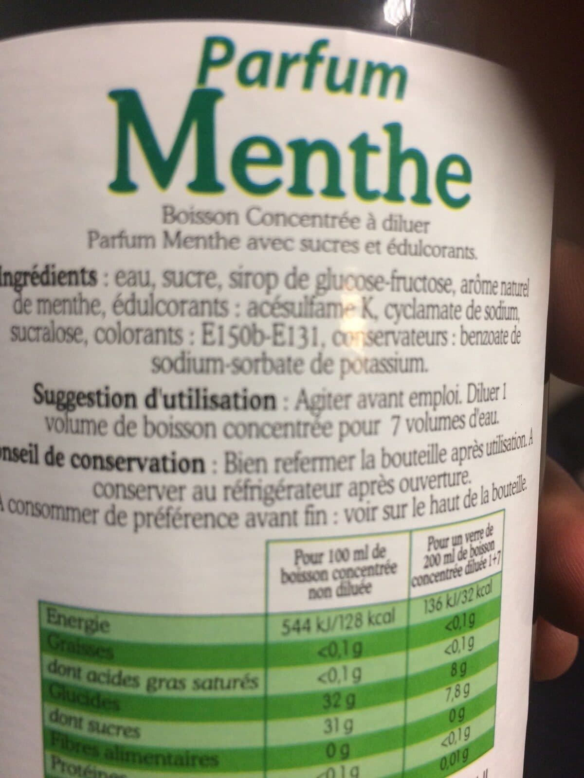 Open Food Facts Parfum menthe packshot