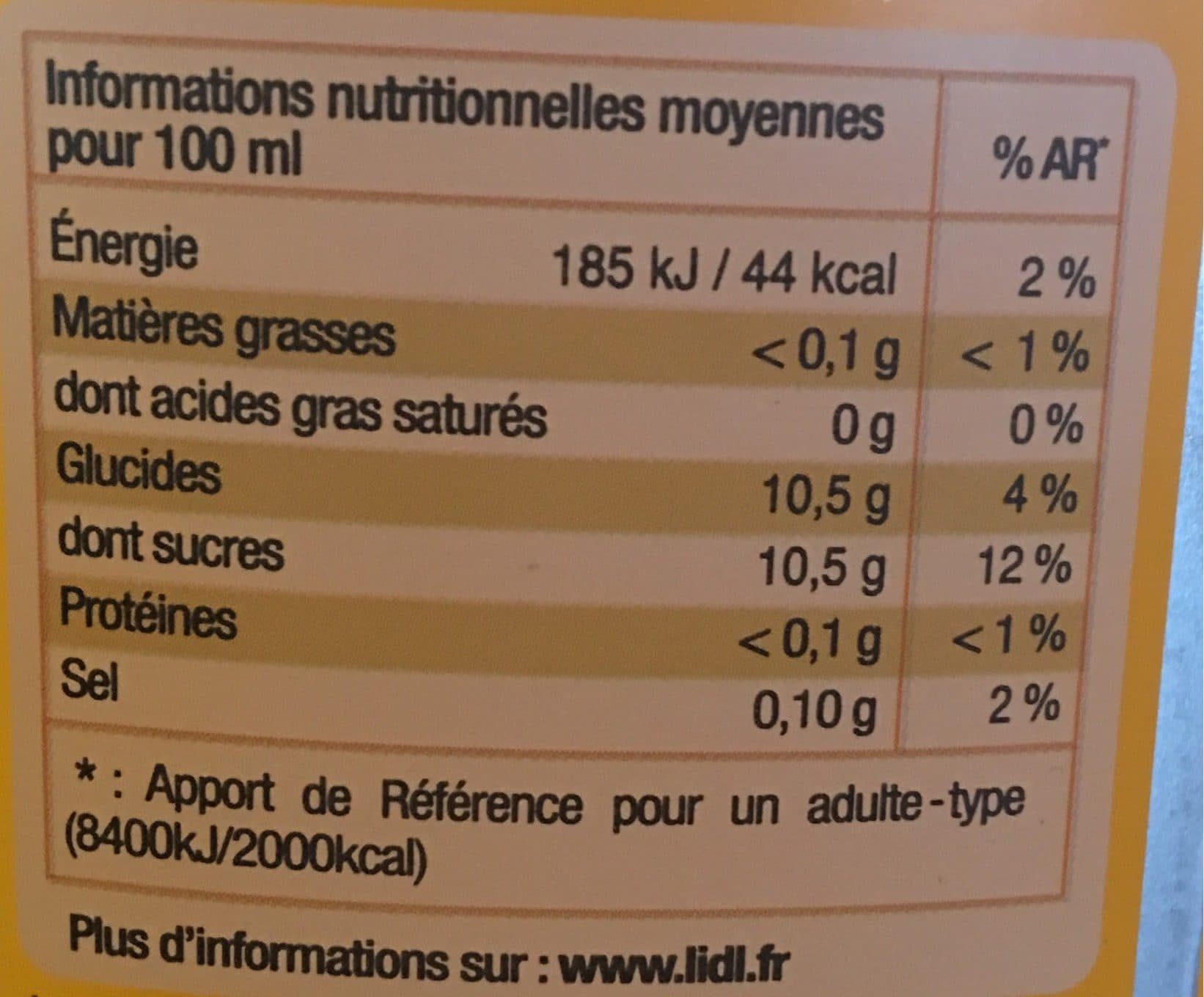Lidl Cocktail sans alcool packshot
