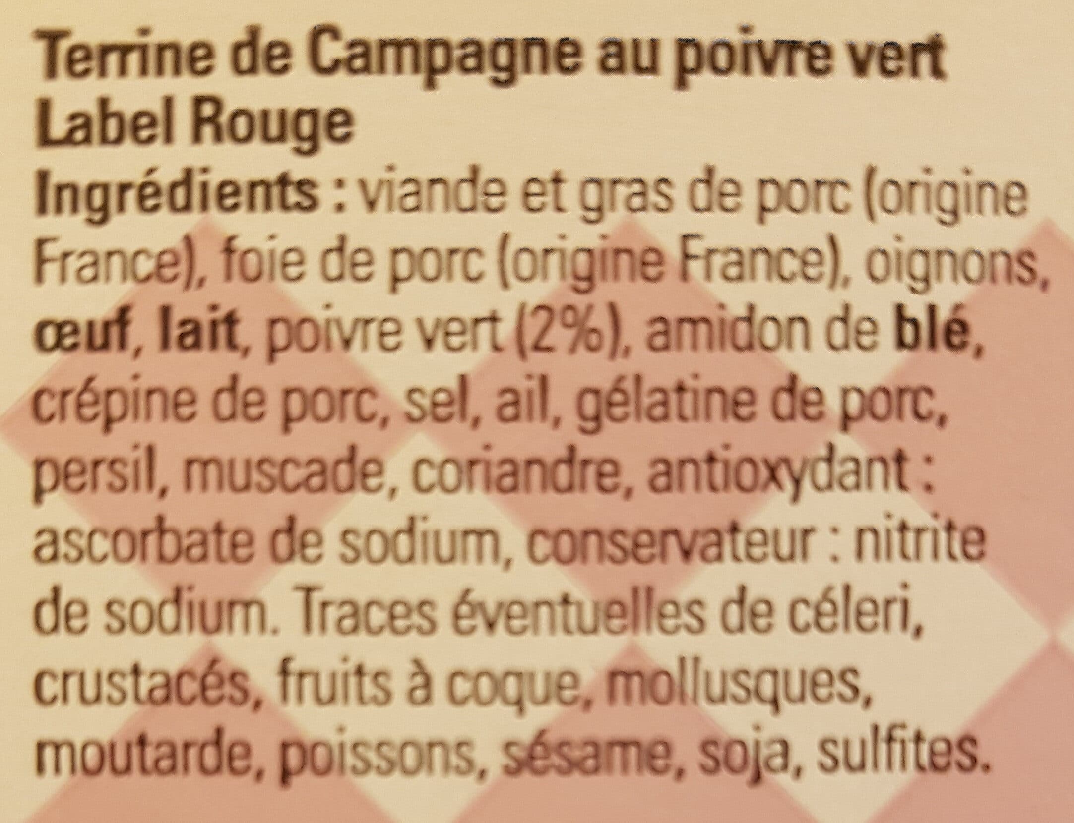 Guyader Terrine de campagne au poivre vert Label Rouge packshot