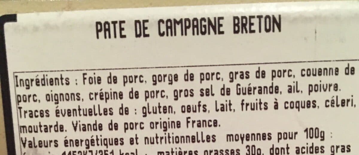 Guyader « 1930 » le pâté de campagne breton packshot