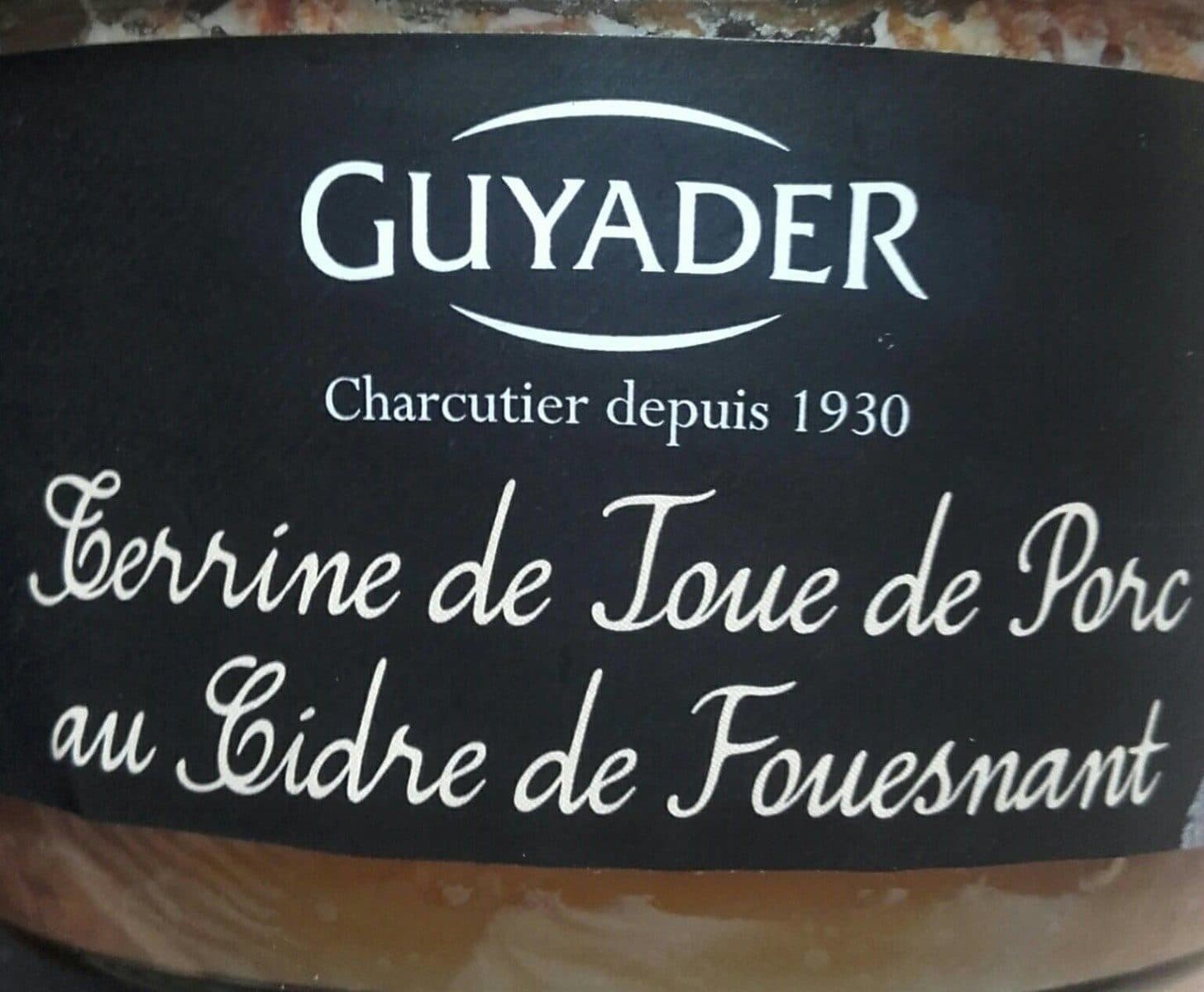 Guyader Terrine de joue de porc au cidre de Fouesnant packshot