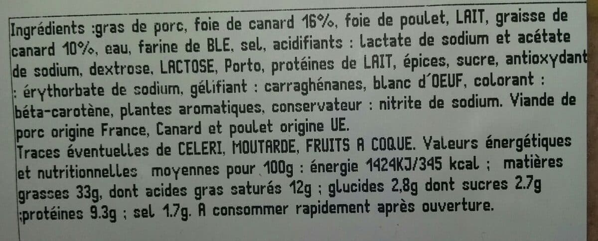 Open Food Facts Mousse de Canard packshot
