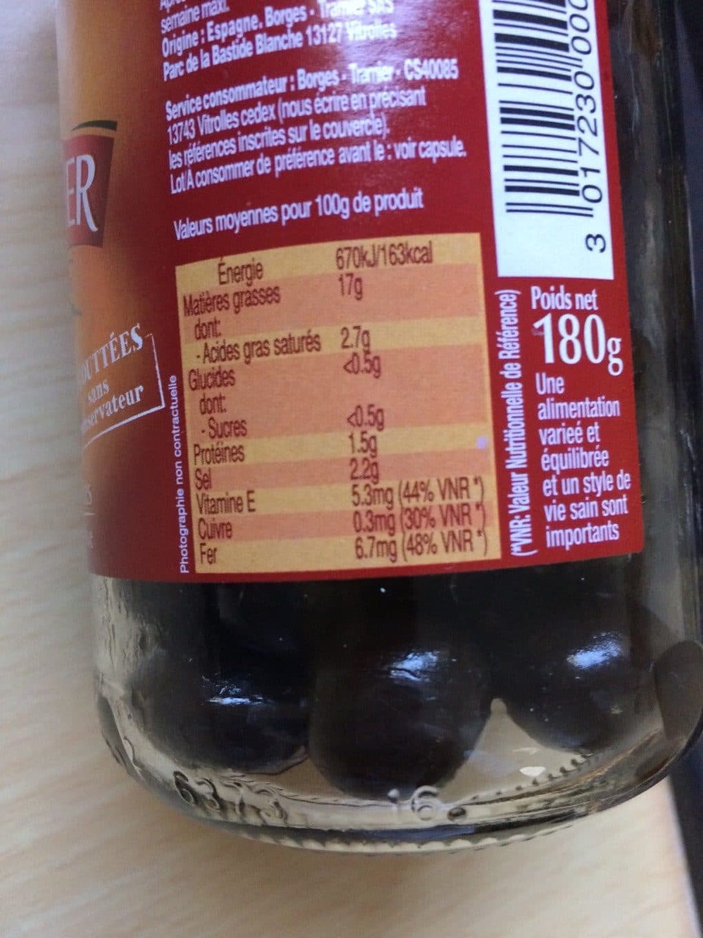 Tramier Olives noires entières confites packshot