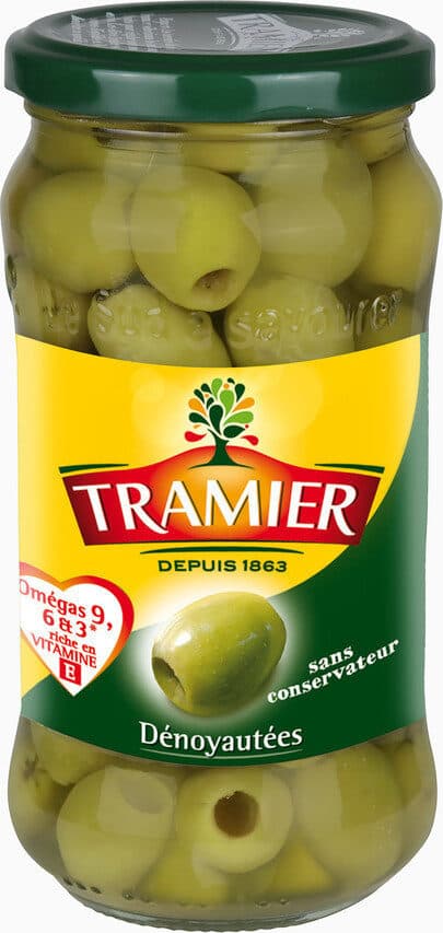 Tramier Olives vertes dénoyautées packshot