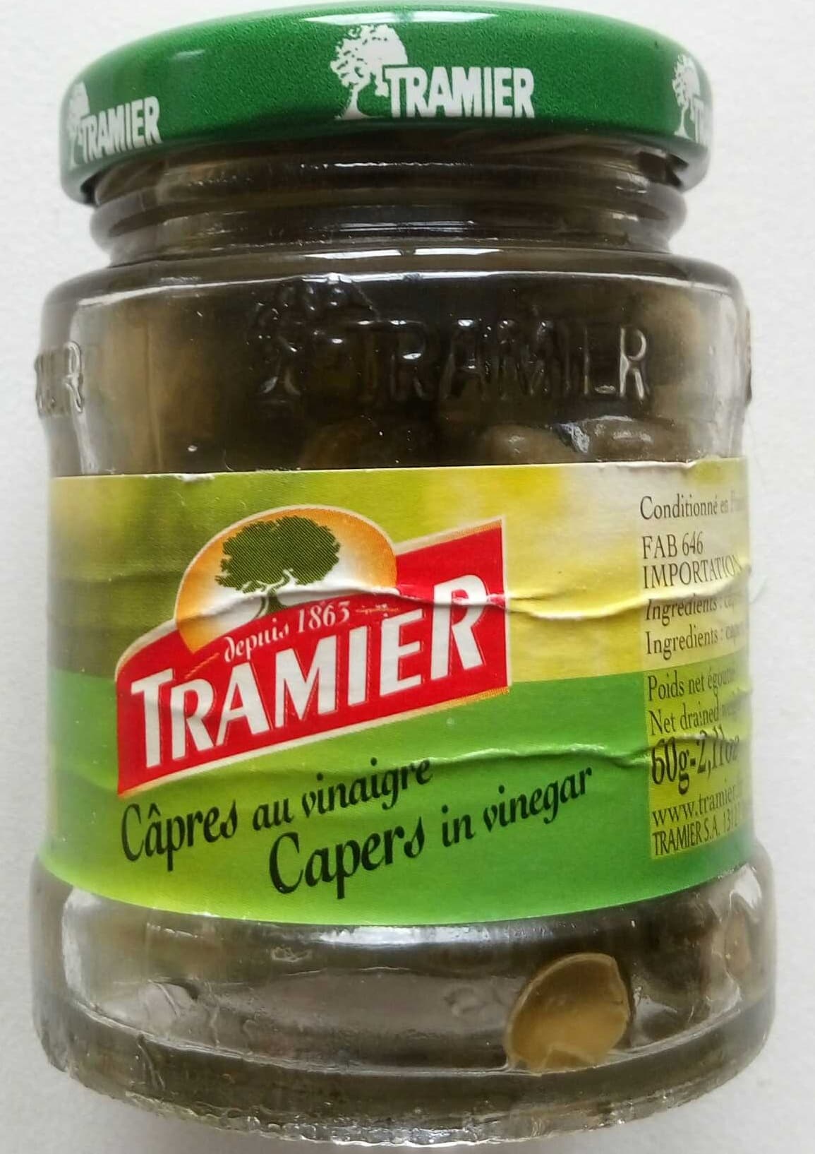 Tramier Câpres au vinaigre packshot