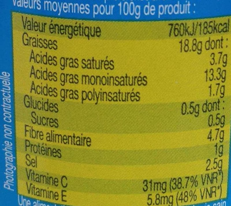Tramier Olives vertes entières -25% de sel packshot