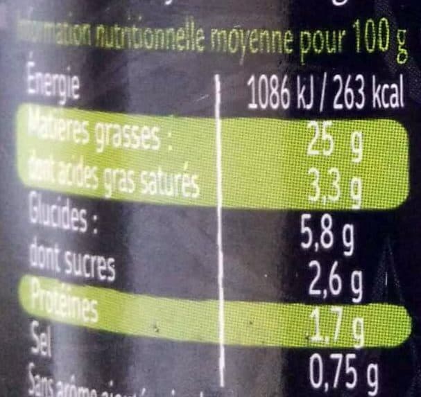 Tramier Sauce aux olives façon pesto vert packshot