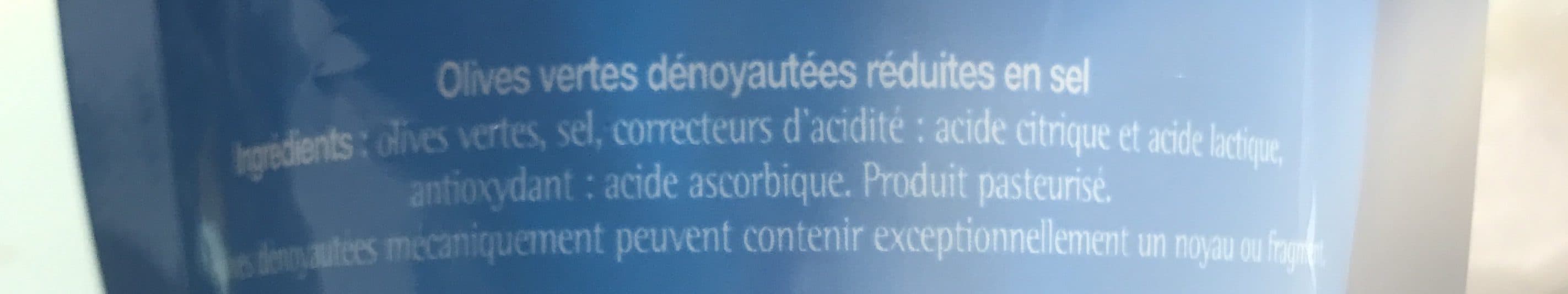 Tramier Olives vertes dénoyautées -25% de sel packshot