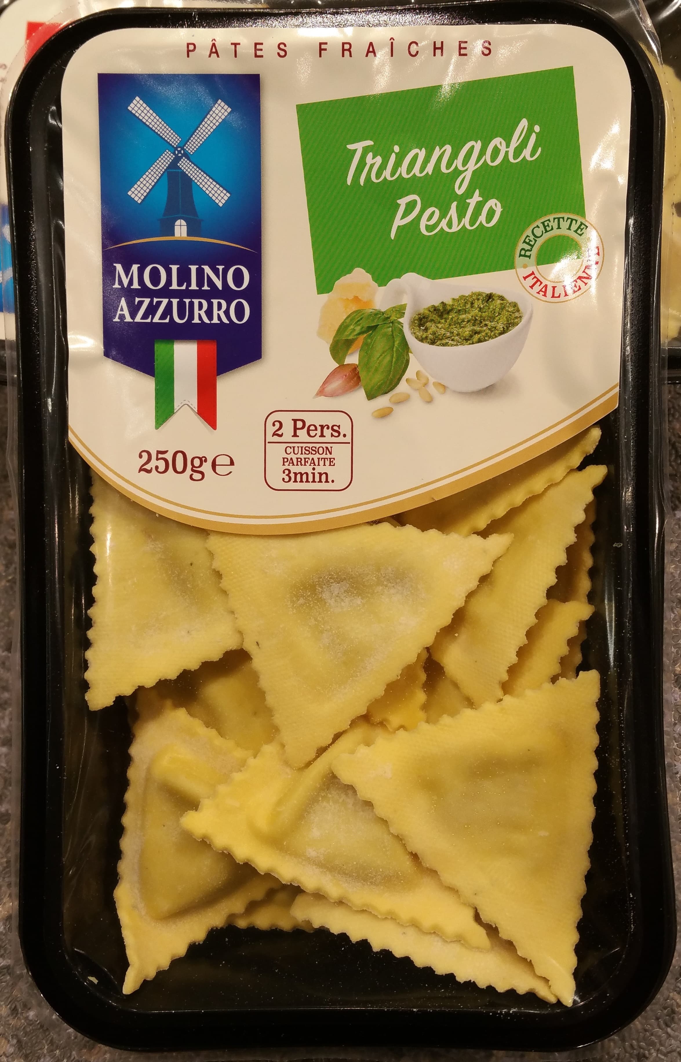 Molino Azzurro Triangolini Pesto Pâtes fraîches packshot